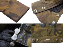 Load image into Gallery viewer, CHROMEHEARTS クロムハーツ バッククロスレザージャケット クロスパッチ ダガージップ クロスボール カモ サイズM 美品 中古 53769