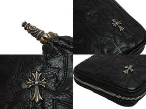 CHROME HEARTS クロムハーツ ハンドバッグ EVERYDAY CARRY SML エブリデイ レザー シルバー925 美品 中古 53771