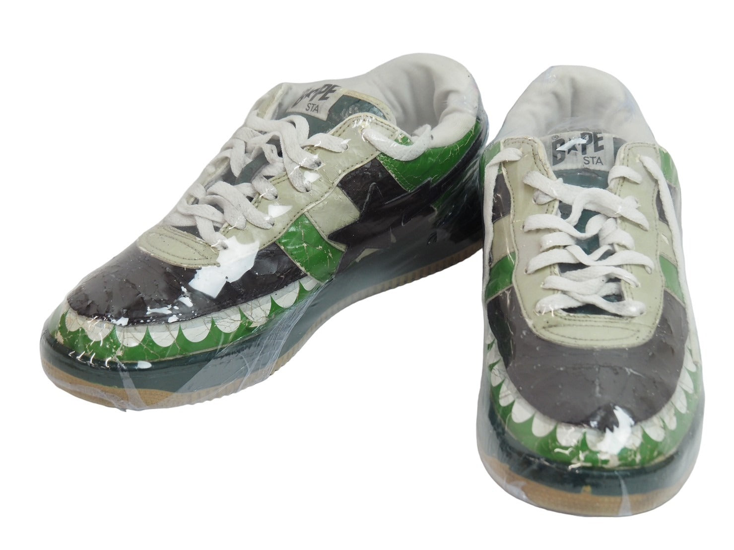 bape sta スニーカー グリーン a bathing ape