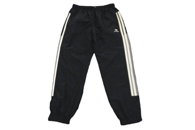 極美品 BALENCIAGA バレンシアガ 22SS サイドライントラックパンツ ナイロン 681254 ブラック ホワイト サイズM 中古 53787