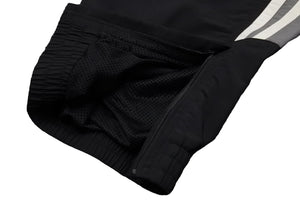 極美品 BALENCIAGA バレンシアガ 22SS サイドライントラックパンツ ナイロン 681254 ブラック ホワイト サイズM 中古 53787