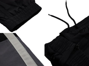 極美品 BALENCIAGA バレンシアガ 22SS サイドライントラックパンツ ナイロン 681254 ブラック ホワイト サイズM 中古 53787
