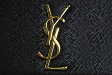 Load image into Gallery viewer, YvesSaintLaurent イブサンローラン チェーンショルダーバッグ 364021 BOW0J 1000 カーフレザー ブラック ゴールド 美品 中古 53790
