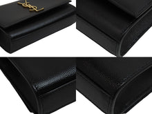 Load image into Gallery viewer, YvesSaintLaurent イブサンローラン チェーンショルダーバッグ 364021 BOW0J 1000 カーフレザー ブラック ゴールド 美品 中古 53790