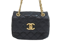 Load image into Gallery viewer, CHANEL シャネル ココマーク チェーンショルダーバッグ 斜めがけバッグ 15番台 レザー ブラック ゴールド金具 美品 中古 53791