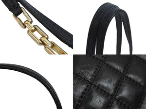 CHANEL シャネル ココマーク チェーンショルダーバッグ 斜めがけバッグ 15番台 レザー ブラック ゴールド金具 美品 中古 53791