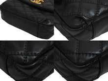 Load image into Gallery viewer, CHANEL シャネル ココマーク チェーンショルダーバッグ 斜めがけバッグ 15番台 レザー ブラック ゴールド金具 美品 中古 53791