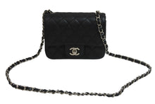 Load image into Gallery viewer, CHANEL シャネル ミニマトラッセ ココマーク ショルダーバッグ 13番台 キャビアスキン ブラック シルバー金具 美品 中古 50803