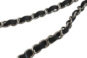 CHANEL シャネル ミニマトラッセ ココマーク ショルダーバッグ 13番台 キャビアスキン ブラック シルバー金具 美品 中古 50803