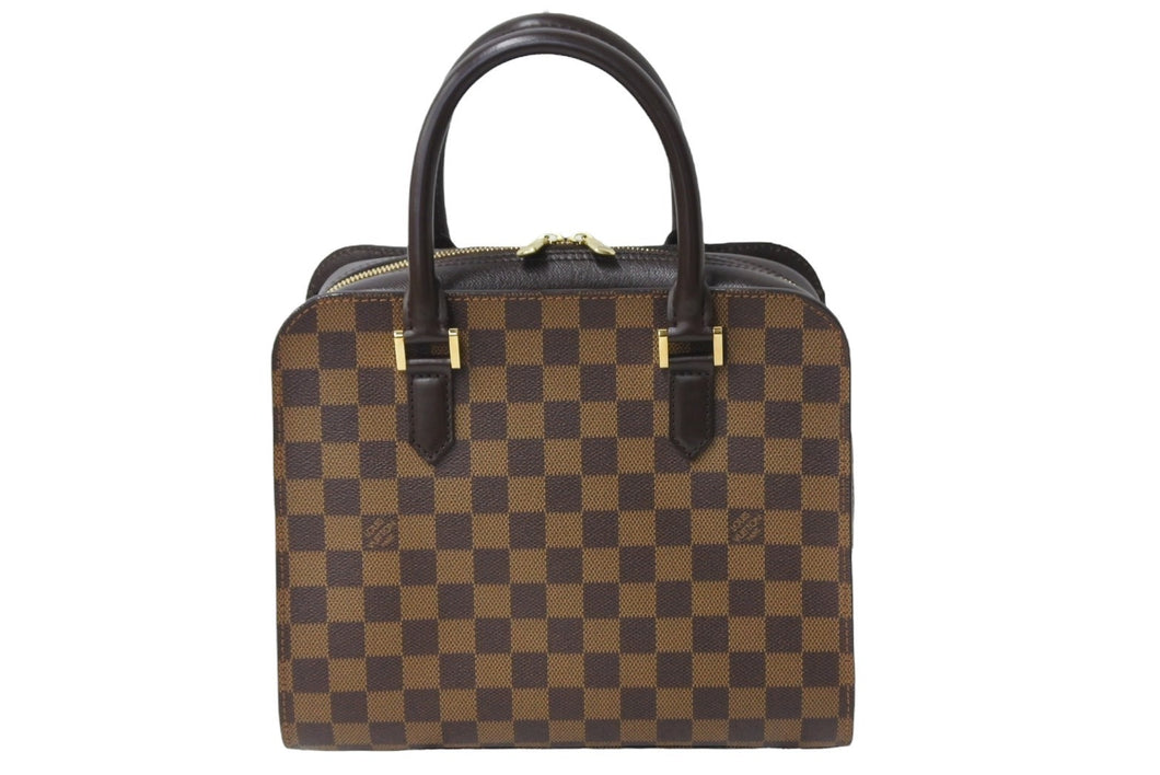 新品同様 LOUIS VUITTON ルイ・ヴィトン ハンドバッグ トリアナ ダミエキャンバス N51150 ゴールド金具 中古 53825