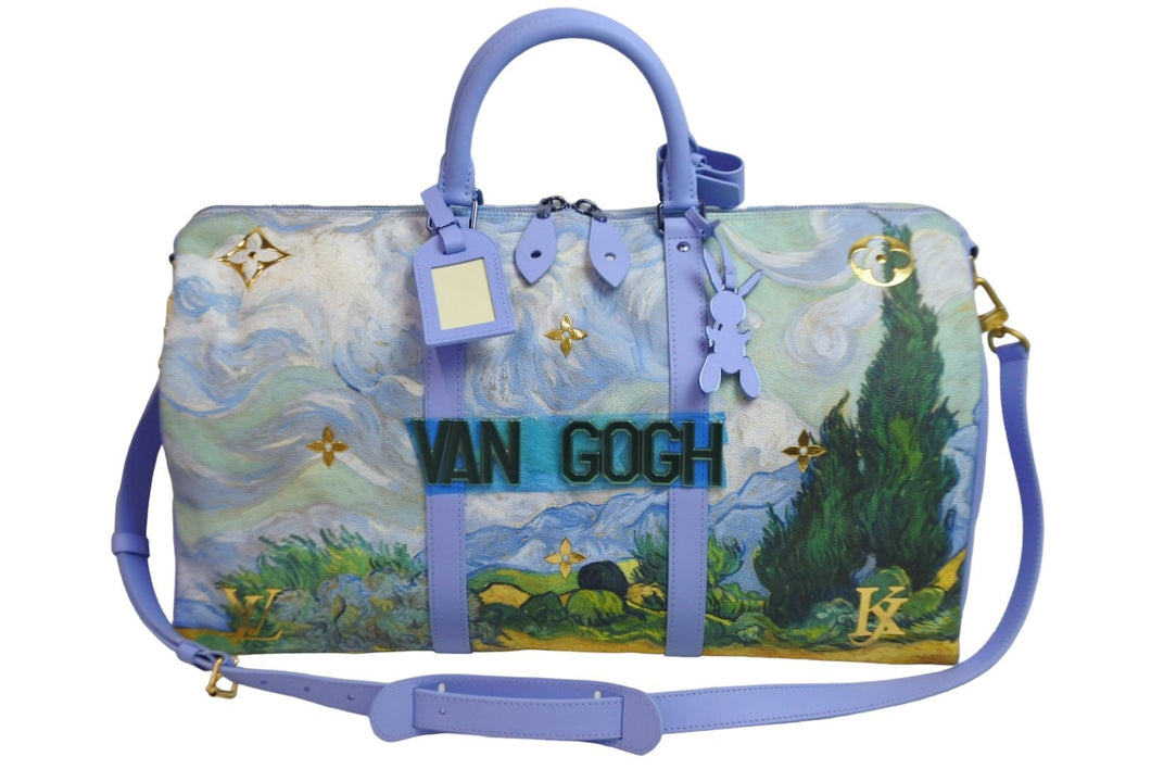 極美品 LOUIS VUITTON ルイヴィトン 糸杉のある麦畑 ゴッホ キーポルバンドリエール50 マスターズコレクション M43347 中古 53827