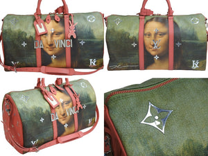 極美品 LOUIS VUITTON ルイヴィトン キーポルバンドリエール モナリザ ダヴィンチ マスターズコレクション M43377 中古 53828
