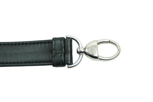 ChristianDior クリスチャンディオール ショルダーストラップ CDロゴ 替え用 レザー ブラック シルバー金具 美品 中古 53844