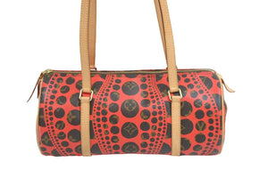 LOUIS VUITTON × YAYOI KUSAMA ルイヴィトン × 草間彌生 パピヨンGM パンプキンドット M40689 美品 中古 53846
