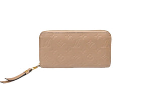 LOUISVUITTON ルイヴィトン ジッピーウォレット トゥルトレール モノグラムアンプラントレザー ベージュ 美品 中古 53857