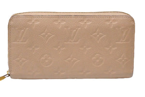 LOUISVUITTON ルイヴィトン ジッピーウォレット トゥルトレール モノグラムアンプラントレザー ベージュ 美品 中古 53857