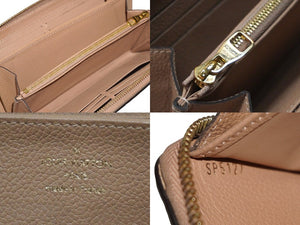 LOUISVUITTON ルイヴィトン ジッピーウォレット トゥルトレール モノグラムアンプラントレザー ベージュ 美品 中古 53857