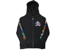Load image into Gallery viewer, CHROMEHEARTS クロムハーツ MLTCOL CEM CRS パーカー クロスボール ジップ ブラック マルチカラー サイズ8Y 美品 中古 53859