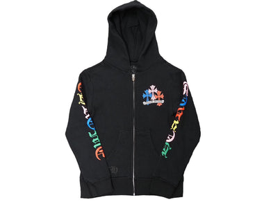 CHROMEHEARTS クロムハーツ MLTCOL CEM CRS パーカー クロスボール ジップ ブラック マルチカラー サイズ8Y 美品 中古 53859