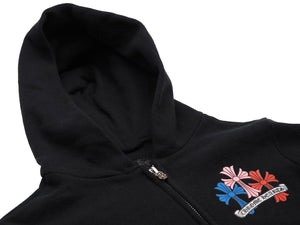CHROMEHEARTS クロムハーツ MLTCOL CEM CRS パーカー クロスボール ジップ ブラック マルチカラー サイズ8Y 美品 中古 53859