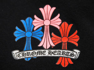 CHROMEHEARTS クロムハーツ MLTCOL CEM CRS パーカー クロスボール ジップ ブラック マルチカラー サイズ8Y 美品 中古 53859