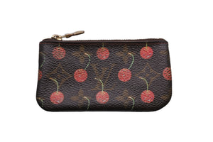 LOUIS VUITTON ルイ・ヴィトン モノグラム チェリー ポシェットクレ コインケース ブラウン レッド M95042 中古 53864