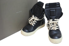 画像をギャラリービューアに読み込む, Rick Owens リックオウエンス アスリート ジオバスケット ハイカット デュプレ カスタム ブラック レザー サイズ37 良品 中古 53871 