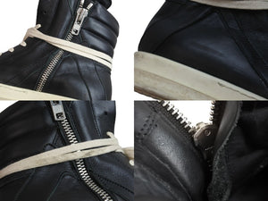Rick Owens リックオウエンス アスリート ジオバスケット ハイカット デュプレ カスタム ブラック レザー サイズ37 良品 中古 53871 