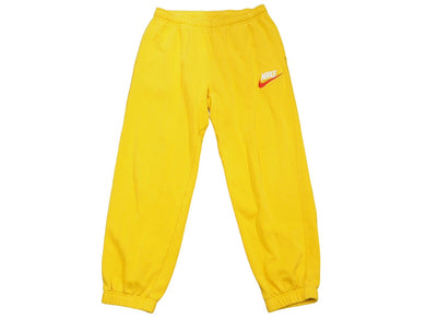 NIKE ナイキ × Supreme シュプリーム コラボ スウェットパンツ ボトムロゴ刺繍 FW18 マスタードカラー L 美品 中古 53873 