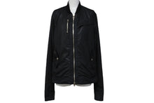 Load image into Gallery viewer, ChromeHearts クロムハーツ MA1 ボンバージャケット ダガージップ クロスボタン ブラック シルバー サイズS 美品 中古 53876