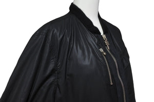 ChromeHearts クロムハーツ MA1 ボンバージャケット ダガージップ クロスボタン ブラック シルバー サイズS 美品 中古 53876