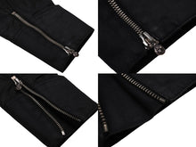 Load image into Gallery viewer, ChromeHearts クロムハーツ MA1 ボンバージャケット ダガージップ クロスボタン ブラック シルバー サイズS 美品 中古 53876