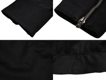 Load image into Gallery viewer, ChromeHearts クロムハーツ MA1 ボンバージャケット ダガージップ クロスボタン ブラック シルバー サイズS 美品 中古 53876