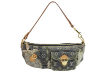 Load image into Gallery viewer, LOUISVUITTON ルイヴィトン パウチィ ワンショルダーバッグ パッチワーク M95383 VI1067 モノグラムデニム グレー 美品 中古 53893
