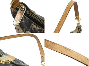 LOUISVUITTON ルイヴィトン パウチィ ワンショルダーバッグ パッチワーク M95383 VI1067 モノグラムデニム グレー 美品 中古 53893