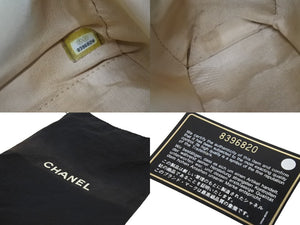 CHANEL シャネル ハンドバッグ ミニボストンバッグ キャビアスキン ベージュ 8番台 A20996 ゴールド金具 美品 中古 53907