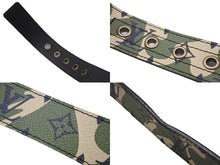 Load image into Gallery viewer, 極美品 LOUIS VUITTON ルイ・ヴィトン ベルト・バックル 村上隆 サイズ90 グリーン カモ柄 M9646U ゴールド金具 中古 53945