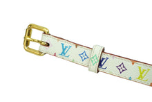Load image into Gallery viewer, LOUIS VUITTON ルイヴィトン ベルト サンチュール・キャレ モノグラム M9272U PVC マルチカラー ゴールド金具 75 美品 中古 53955