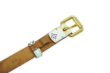 Load image into Gallery viewer, LOUIS VUITTON ルイヴィトン ベルト サンチュール・キャレ モノグラム M9272U PVC マルチカラー ゴールド金具 75 美品 中古 53955
