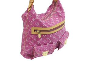LOUIS VUITTON ルイヴィトン バギーGM ショルダーバッグ M95212 FL0020 モノグラムデニム ピンク ブラウン 美品 中古 53969