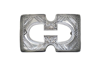 HERMES エルメス Tuareg トゥアレグ ベルトバックル 手彫り彫刻 小物 装飾品 Ag925 シルバー 美品 中古 53974