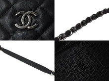 Load image into Gallery viewer, 極美品 CHANEL シャネル 2WAYハンドバッグ ミニボストン ココマーク キャビアスキン 23番台 ブラック シルバー金具 中古 53979