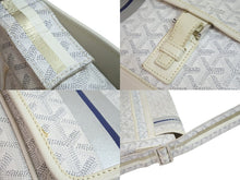 Load image into Gallery viewer, GOYARD ゴヤール ショルダーバッグ 斜め掛け グランブルーMM PVCコーティングキャンバス ホワイト シルバー金具 良品 中古 54009