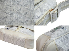 Load image into Gallery viewer, GOYARD ゴヤール ショルダーバッグ 斜め掛け グランブルーMM PVCコーティングキャンバス ホワイト シルバー金具 良品 中古 54009