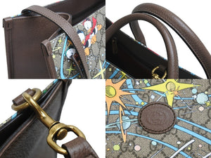 GUCCI グッチ DISNEY ディズニー 2WAYトートバッグ 650037498879 GGスプリームキャンバス ベージュ マルチカラー 美品 中古 54022