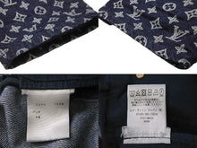 Load image into Gallery viewer, LOUIS VUITTON ルイ・ヴィトン 18AW モノグラム デニムパンツ ネイビー キムジョーンズ ロゴ HFD11WGUO 30 美品 中古 54031