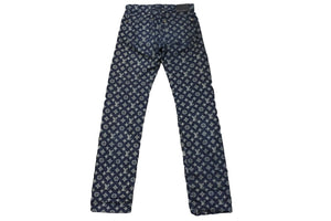 LOUIS VUITTON ルイ・ヴィトン 18AW モノグラム デニムパンツ ネイビー キムジョーンズ ロゴ HFD11WGUO 30 美品 中古 54031