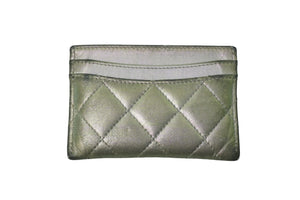 CHANEL シャネル カードケース 名刺入れ マトラツセ ココマーク 31番台 2021年 シルバー 良品 中古 54035