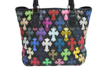 Load image into Gallery viewer, 極美品 CHROME HEARTS クロムハーツ ハンドバッグ マルチカラー ブラック フルセメタリー クロスパッチ FSトート 中古 54056