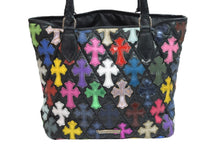 Load image into Gallery viewer, 極美品 CHROME HEARTS クロムハーツ ハンドバッグ マルチカラー ブラック フルセメタリー クロスパッチ FSトート 中古 54056